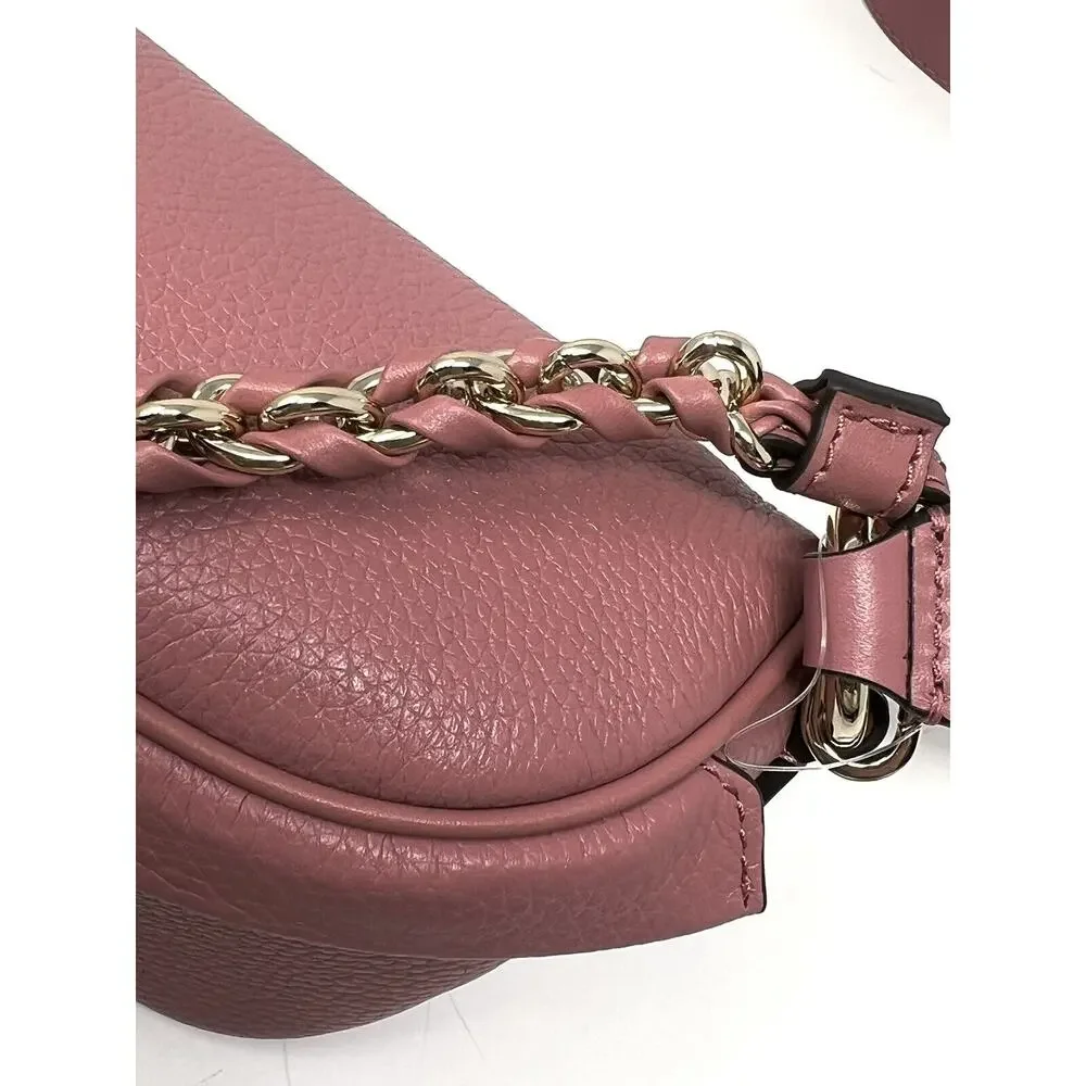 Michael Kors Slater Extra Small Pebbled Leather Sling Fanny Pack Rose Pink XS